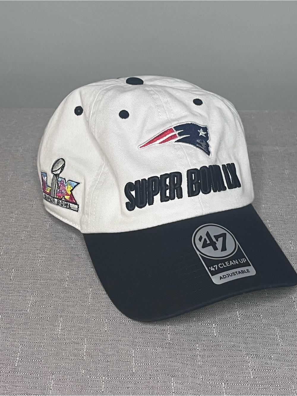 '47 New England Patriots White & Navy Super Bowl Cap